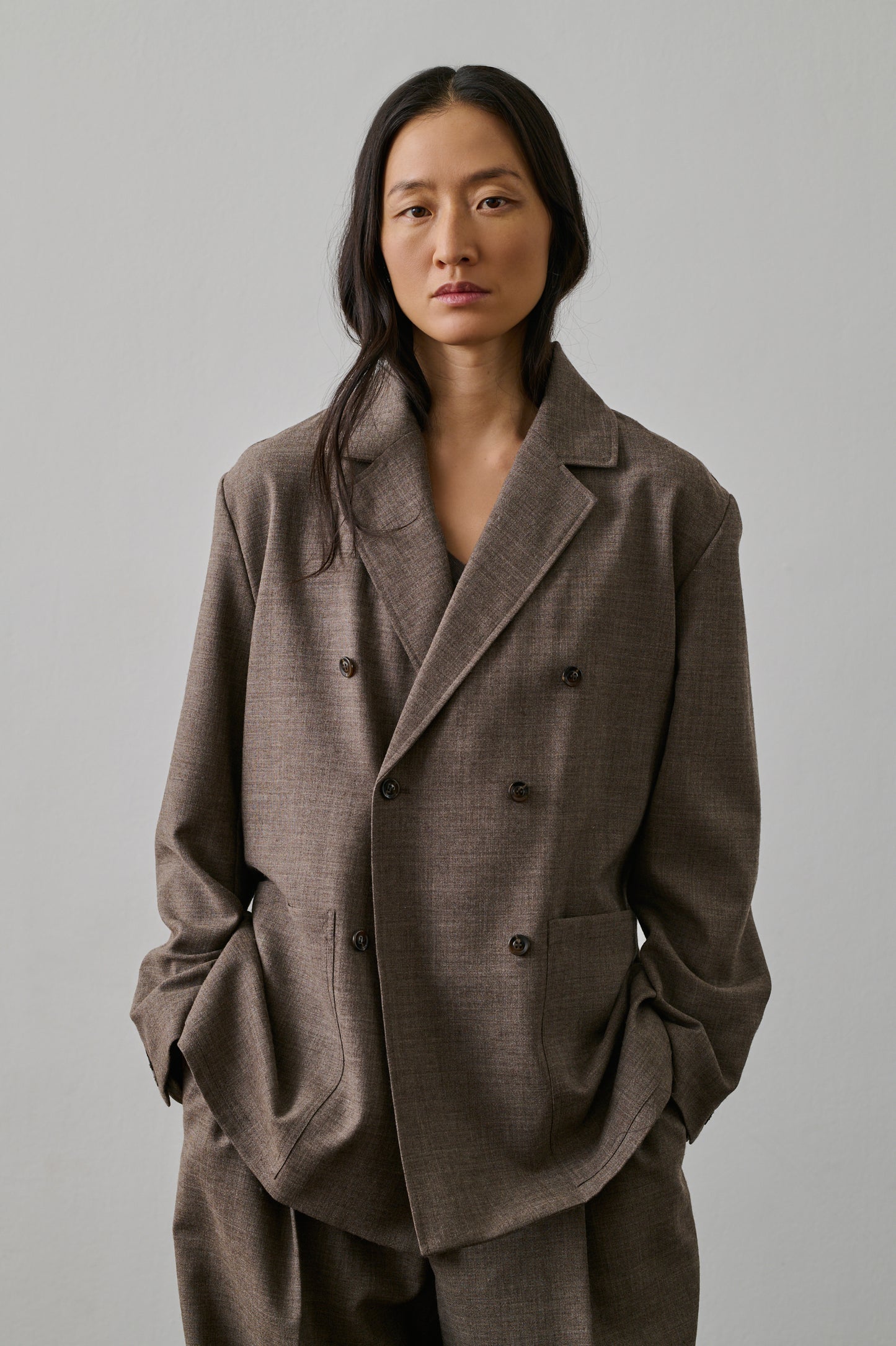 Veste Drew - Marron/Écru - Laine - Femme