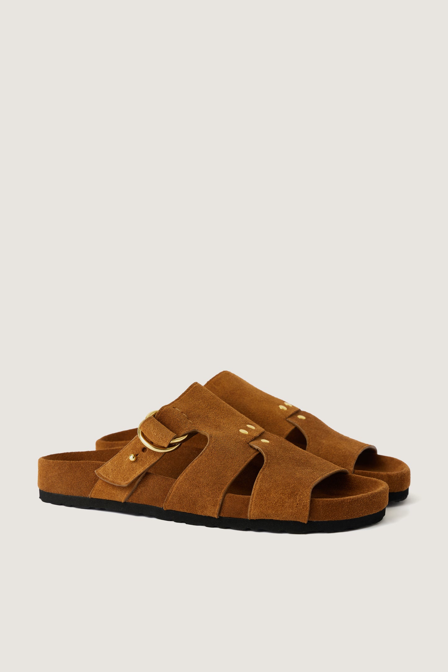 Mules Ambre - Cannelle - Cuir - Femme