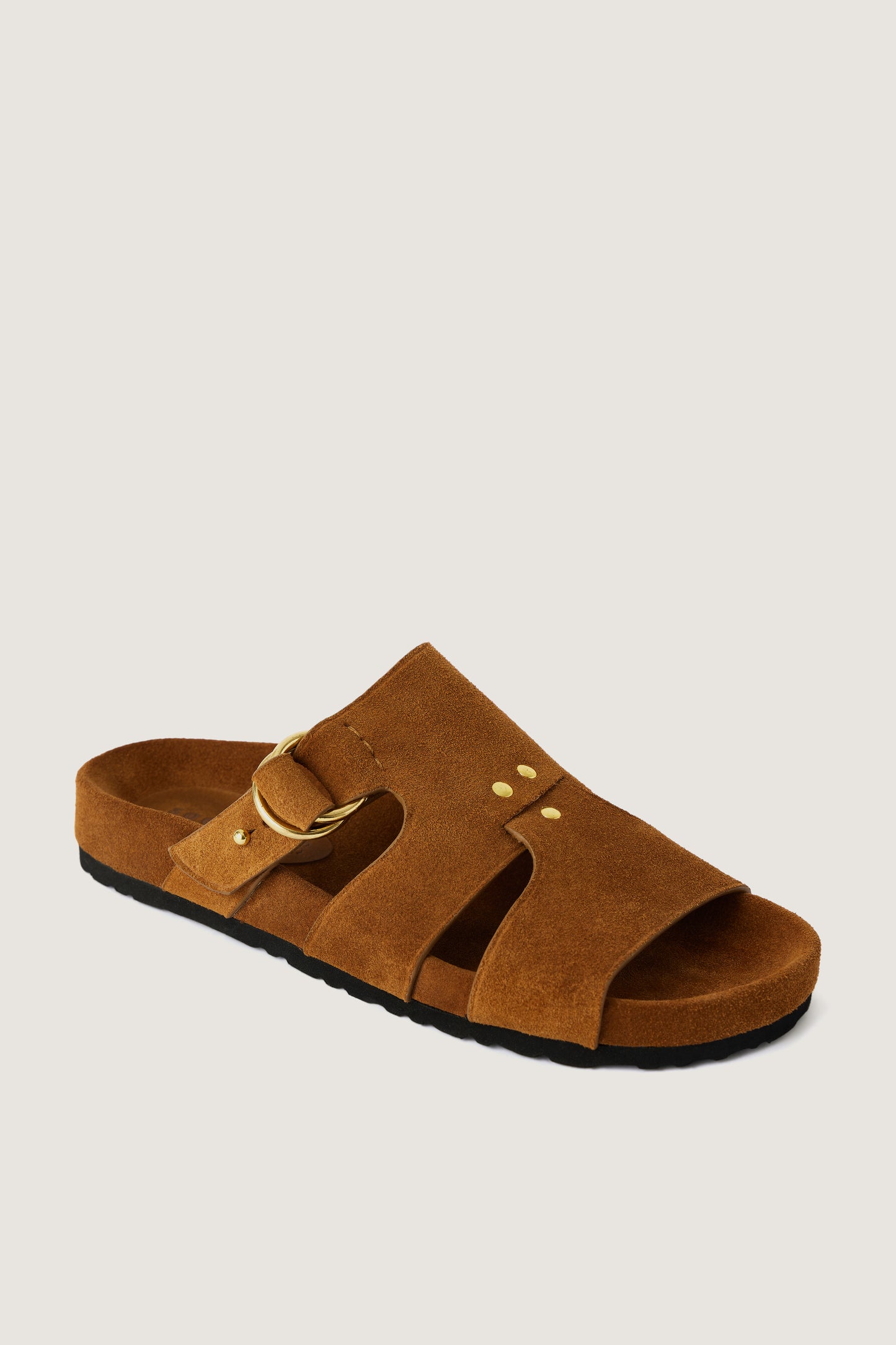 Mules Ambre - Cannelle - Cuir - Femme