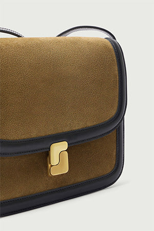 Sac Bellissima Maxi - Bronze/Noir - Cuir - Femme vue 4